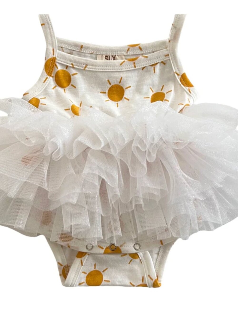 Siix Collection sun organic Cotton tutu one piece bodysuit size 3-6 months